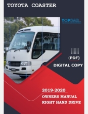 TOYOTA COASTER 2019-2020 OWNERS MANUAL IN ENGLISH